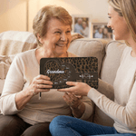 Cœur personnalisé Gigi Nana 1-10 Noms Portefeuille en cuir PU léopard avec titre Utilisation quotidienne Cadeau de fête des mères pour Mère Grand-mère