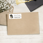 Personalisierte Graduation Cap Initial Waterproof Aufkleber mit Namen Return Address Label Celebration Graduation Party DIY Dekor Geschenk für Absolventen
