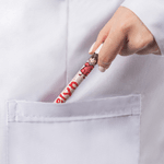 Personalisierter Glitzer-Kugelschreiber | Cartoon-Pflegekraft im Line-Art-Stil | mit Namen | Dankeschön Geburtstag Geschenk für medizinisches Personal