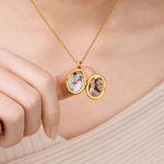 Personalizada Fantasía Alado Unicornio Fotos Collar Dainty Joyería Cumpleaños Aniversario Memorial Regalo para las mujeres