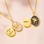 Personalizada Fantasía Alado Unicornio Fotos Collar Dainty Joyería Cumpleaños Aniversario Memorial Regalo para las mujeres