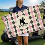 Personalized Golf Club Chessboard Golf Cart Seat Cover with Name and Initial Golf Course Accessories Birthday Gift for Golfers Country Clubs