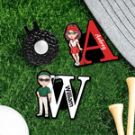 Gepersonaliseerde Cartoon Golfkarakter Golf Bal Marker met Magnetische Hoed Clip en Naam Verjaardag Game Day Gift voor Golfspelers Lovers
