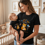 Personalized Cute Animals 100% Cotton Baby Bodysuit T-shirt Matching Outfit with Names First Mother's Day Gift for Newborn New Mom