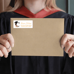 Personalisierte Graduation Cap Initial Waterproof Aufkleber mit Namen Return Address Label Celebration Graduation Party DIY Dekor Geschenk für Absolventen