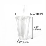 Personlig påskmorotkanin 16 oz plast transparent sugrörsmugg med namn och initialer påskdag födelsedagspresent för barn