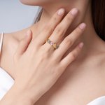 Personlig 1-5 Fødselsstein Kattepoter Sterling Sølv Ring Smykk bursdagssmykke Bursdagsgave til katteelskere Kjæledyrseiere