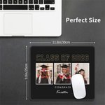 Personalised Retro Photo Collage Congrats Non-slip Mouse Pad with Name and Class of 2026 Graduation Gift for Graduates