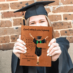 Gepersonaliseerd Afstudeer Karakter A5 PU Leren Notitieboekje met Naam en Jaar Verjaardag Afstudeer Cadeau voor Studenten en Afgestudeerden