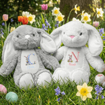 Personalisierte Osterei Hase Initial Design niedlichen Hasen Plüsch Plüschtier mit Namen Ostern Geburtstag Geschenk für Kinder
