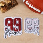 Personalised Exquisite Football Helmet Number Embroidery Patch with Name and Number Daily Game Team Gift for Football Players Lovers Fans