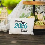 Gepersonaliseerde Bachelor Cap Naam Make-up tas Klasse van 2026 afstuderen Gift