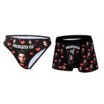 Personalised Multicolor Funny Face Photos Comfortable Couple Thong Boxer Underwear Anniversary Valentine's Day Gift for Him Her