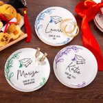 Personalised Class of 2026 Graduation Cap Ceramic Jewellery Dish with Name and School Name Graduation Gift for Her