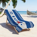 Personalized Nautical Flag Quick Dry Oversized Beach Towel with Name Travel Essentials Summer Vacation Party Gift for Sailing Enthusiasts Friends