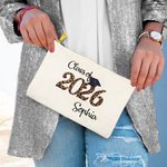 Gepersonaliseerde Bachelor Cap Naam Make-up tas Klasse van 2026 afstuderen Gift