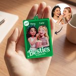 Spersonalizowany brelok akrylowy ze zdjęciem Besties Forever z imieniem i rokiem Prezent urodzinowy dla przyjaciółek Besties