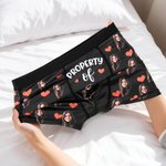 Personalised Multicolor Funny Face Photos Comfortable Couple Thong Boxer Underwear Anniversary Valentine's Day Gift for Him Her