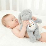 Personalized Easter Egg Bunny Initial Design Cute Bunny Plush Stuffed Toy with Name Easter Birthday Gift for Kids