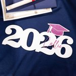 Personalized Glitter Grad Cap Wooden Sign with Year and Name Photo Prop Class of 2026 Graduation Gift for Graduates