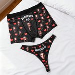 Personalised Multicolor Funny Face Photos Comfortable Couple Thong Boxer Underwear Anniversary Valentine's Day Gift for Him Her
