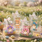 Personalisierte Frohe Ostern niedlichen Hasen rosa Schleife Ostergeschenk Tasche mit Namen täglichen Gebrauch Ostergeschenk für Familie Mädchen