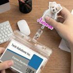 Personalizada Foto Diseño Retráctil Acrílico ID Card Badge Reel con Nombre Apreciación Cumpleaños Regalo para Enfermera Doctor Personal Médico