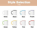 Personalised Watercolour Line Drawing Pet Photo Striped Ceramic Mug with Name Daily Use Pet Remembrance Gift for Pet Owner Lover