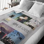 Personlig 9 foton Collage Graduation Blanket med skolnamn Graduation Ceremony Gift för College Senior Student