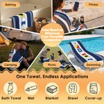 Personalized Nautical Flag Quick Dry Oversized Beach Towel with Name Travel Essentials Summer Vacation Party Gift for Sailing Enthusiasts Friends