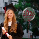 Set di 2 palloncini personalizzati da 24 pollici per coriandoli di laurea Classe 2026