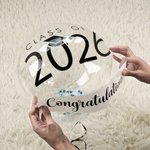 Set di 2 palloncini personalizzati da 24 pollici per coriandoli di laurea Classe 2026