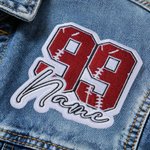 Personalised Exquisite Football Helmet Number Embroidery Patch with Name and Number Daily Game Team Gift for Football Players Lovers Fans