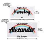 Personalized License Plate Lei with Text and Chain Graduation Lei Daily Use Decoration Accessory Graduation Gift for High School College Graduates