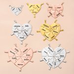 Personalized Exquisite Heart Puzzle 2-8 Pcs Necklace with Engraved Names Birthday Anniversary Mother's Day Gift for Family Friends Couples