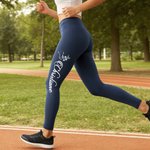 Personalised Paw Print Heart Dove Butterfly Horse Stretch Leggings Yoga Pants with Name Daily Sports Accessories Birthday Gift for Women