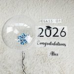 Set di 2 palloncini personalizzati da 24 pollici per coriandoli di laurea Classe 2026