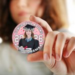 Personalisierte Klasse von 2026 Foto Pin Button Abzeichen mit Jahr und Text Set von 5 Graduierung Geschenk für Absolventen