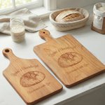 Personalised Exquisite Sourdough Cutting Board with Paddle Handle and Name Birthday Housewarming Mother's Day Gift for Bakers Sourdough Enthusiasts
