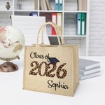 Henkilökohtainen Class of 2026 Suuren kapasiteetin valmistumisen Juutti Kangaskassi vuosi ja nimi lahja valmistuneille