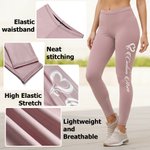 Personalised Paw Print Heart Dove Butterfly Horse Stretch Leggings Yoga Pants with Name Daily Sports Accessories Birthday Gift for Women