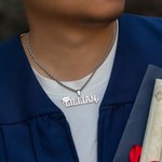 Personligt halsband med namn för män med årtal för kandidatexamen Minnesgåva för kandidater från årskurs 2026