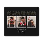 Personalised Retro Photo Collage Congrats Non-slip Mouse Pad with Name and Class of 2026 Graduation Gift for Graduates