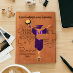 Gepersonaliseerd Afstudeer Karakter A5 PU Leren Notitieboekje met Naam en Jaar Verjaardag Afstudeer Cadeau voor Studenten en Afgestudeerden