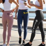 Personalised Paw Print Heart Dove Butterfly Horse Stretch Leggings Yoga Pants with Name Daily Sports Accessories Birthday Gift for Women