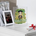Personalised Congratulations You Did It Cartoon Character Acrylic Plaque with Name and Year School Graduation Keepsake Birthday Gift for Graduates