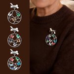 Personalized Tree of Life Brooch Pin with 1-12 Birth Butterflies Birthday Mother's day Gift for Mom Grandma