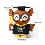 Personalised Cute Grad Cap and Bachelor's Gown Owl Plush Toy with Text and Year Souvenir Graduation Ceremony Gift for Graduates Classmates