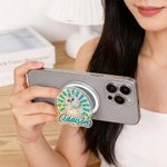Personalized Cute Pet Photo Acrylic Phone Grip with Expanding Kickstand and Name Daily Use Birthday Gift for Pet Lovers