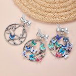 Personalized Tree of Life Brooch Pin with 1-12 Birth Butterflies Birthday Mother's day Gift for Mom Grandma